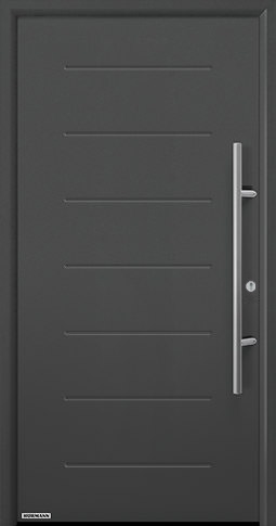 Входная дверь Hormann (Германия) Thermo65, Мотив 015, цвет серый антрацит