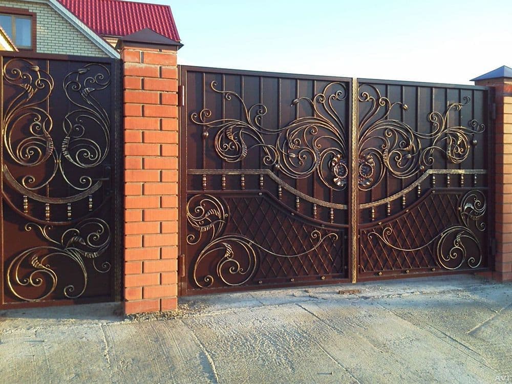 Ворота для дома фото в казахстане