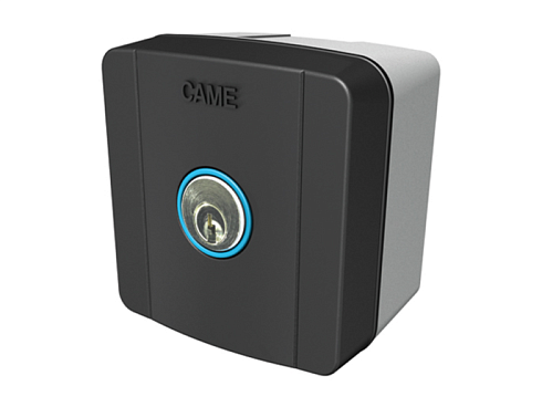 Купить ключ-выключатель накладной CAME SELC1FDG с синей подсветкой с доставкой и установкой в Симферополе