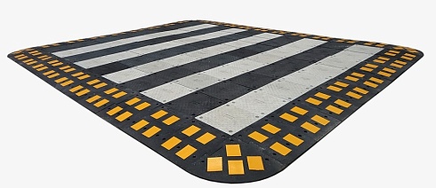 Элемент «зебры» приподнятого пешеходного перехода, цвет черный (Д500хШ500хВ58)